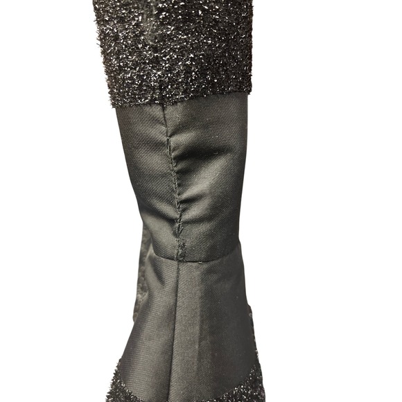 Tommy‎ Hilfiger Dress Black Glitter Stripe Fit Flare Women Size 6 Formal Party - Picture 9 of 11